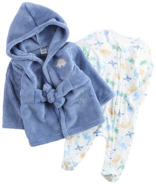 Thumbnail 2: Baby Essentials Baby Essentials Baby Boys 2 Pc Dino Sleeper Set 