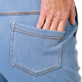 Thumbnail 2: TRUTH Truth Petite Knit Denim Bootcut Jeans 