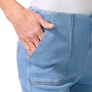 Thumbnail 4: TRUTH Truth Petite Knit Denim Bootcut Jeans 