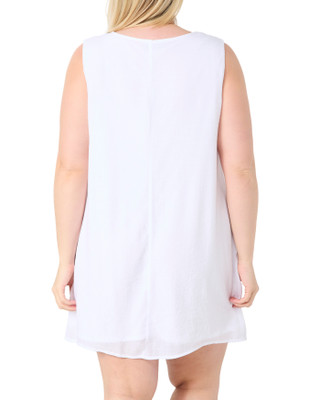 Thumbnail 3: HARPER 241 Harper 241 Plus Sleeveless Crochet Neck Dress 