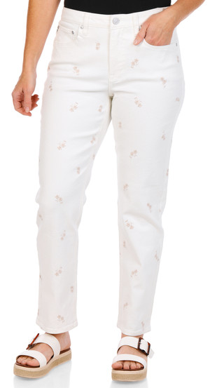 Thumbnail 1: SEVEN7 Seven7 Womens 90s Straight Embroidered Jeans 