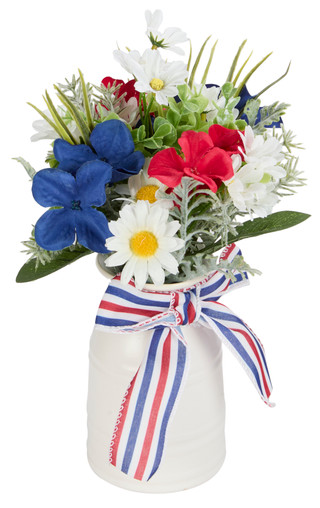 Thumbnail 2: Supreme Silk Supreme Silk 13 in Americana Vase Plant Decor 