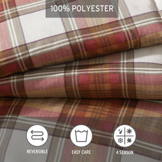 Thumbnail 31: Eddie Bauer Eddie Bauer Edgewood Plaid Micro Suede Comforter Bedding Set 