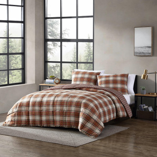 Thumbnail 6: Eddie Bauer Eddie Bauer Edgewood Plaid Micro Suede Comforter Bedding Set 