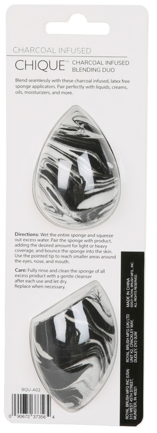 Thumbnail 2: Chique 2 Pk Charcoal Infused Blending Sponges 