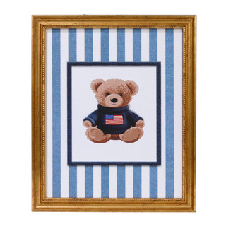 Thumbnail 1: 12x10 Patriotic Teddybear Framed Wall Art 