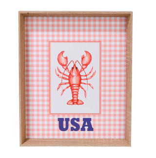 Thumbnail 1: 12x10 Lobster USA Shadowbox Wall Art 