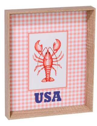 Thumbnail 3: 12x10 Lobster USA Shadowbox Wall Art 