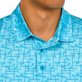 Thumbnail 2: ROBERT GRAHAM Robert Graham Mens Short Sleeve Iron Play Knit Golf Polo 