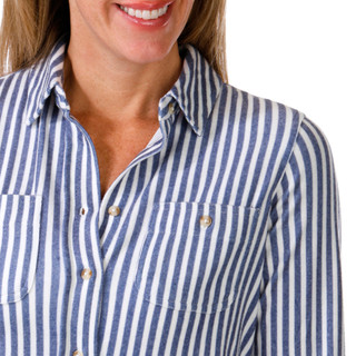 Thumbnail 2: Philosophy Philosophy Petite Long Sleeve Cozy Stripe Button Down Top 