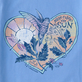 Thumbnail 2: Life is Good Life Is Good Womens Hummingbird Heart Crusher Vee Tee 