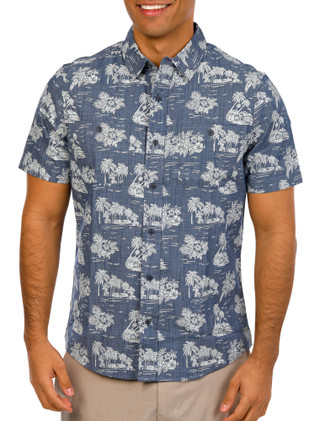 Thumbnail 1: Tailor Vintage Tailor Vintage Mens Short Sleeve Tropical Button Down Shirt 