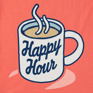 Thumbnail 2: Life is Good Life Is Good Womens Happy Hour Mug Crusher Vee Tee 