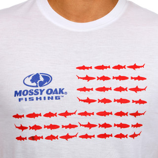 Thumbnail 3: Mossy Oak Mossy Oak Fishing Mens Fish Flag Performance Tee 