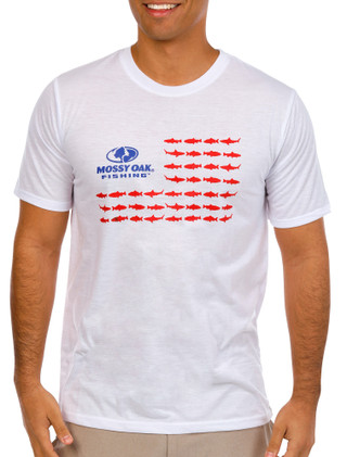 Thumbnail 1: Mossy Oak Mossy Oak Fishing Mens Fish Flag Performance Tee 