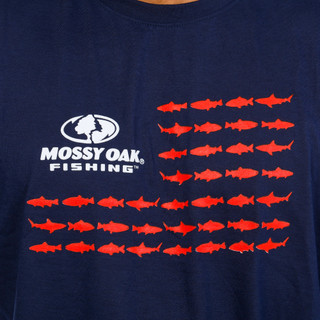 Thumbnail 3: Mossy Oak Mossy Oak Fishing Mens Fish Flag Performance Tee 