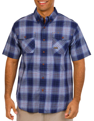 Thumbnail 1: ARIAT REBAR Ariat Rebar Mens Short Sleeve Madras Plaid Button Down Shirt 