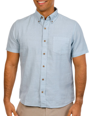 Thumbnail 1: Tailor Vintage Tailor Vintage Mens Short Sleeve Linen Button Down Shirt 