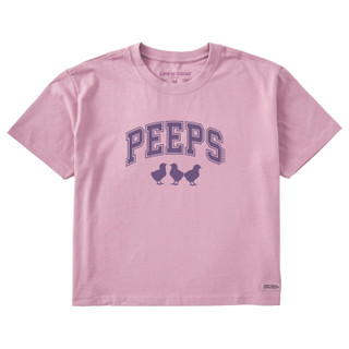Thumbnail 1: Life is Good Life Is Good Womens Peeps Athletic Arch Crushy Boxy Tee 