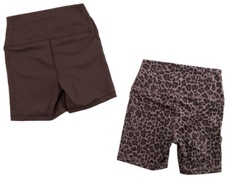Thumbnail 3: Yogalicious Yogalicious Womens 2 Pk Lux Everyday Basic Bike Shorts Set 