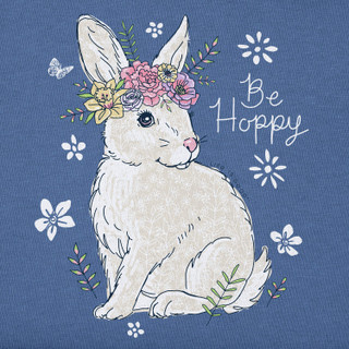 Thumbnail 2: Life is Good Womens Be Hoppy Flower Crown Bunny Crusher Tee 