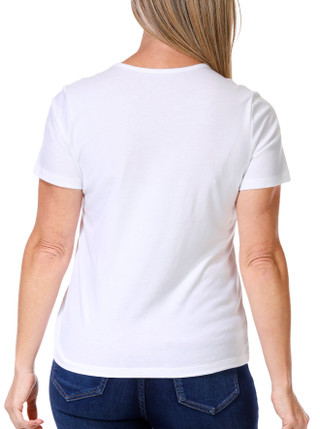 Thumbnail 2: Coral Bay Coral Bay Womens Short Sleeve Embellished Butterfly Tee 