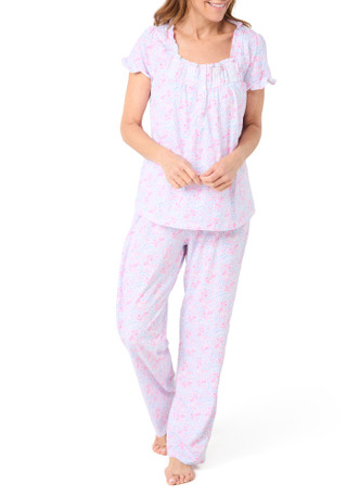 Thumbnail 1: SOPHIA Sophia Womens 2 Pc Belle Blossoms Pajama Set 