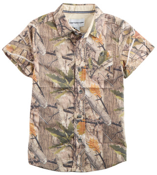Thumbnail 1: Distortion Distortion Big Boys Short Sleeve Camo Button Down Shirt 