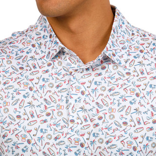 Thumbnail 2: ROBERT GRAHAM Robert Graham Mens Short Sleeve Sunset Sip Polo 