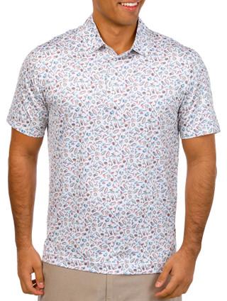Thumbnail 1: ROBERT GRAHAM Robert Graham Mens Short Sleeve Sunset Sip Polo 