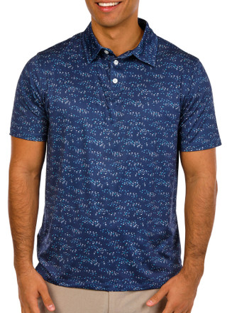Thumbnail 1: Anglr Anglr Mens Short Sleeve Print Polo 