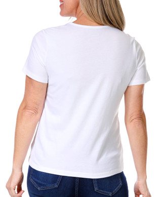 Thumbnail 2: Coral Bay Coral Bay Petite Short Sleeve Embellished Butterfly Tee 