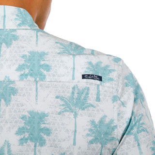 Thumbnail 4: Salt Life Salt Life Mens Palm Haze Short Sleeve Buttoned Down Shirt 