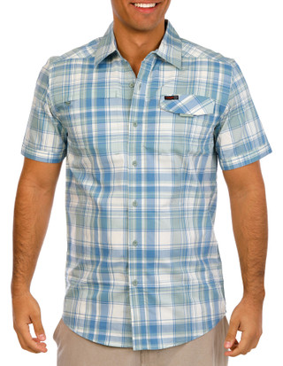 Thumbnail 1: Wrangler ATG Wrangler ATG Mens Short Sleeve Plaid Button Down Shirt 