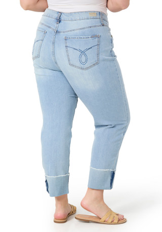 Thumbnail 3: SEVEN7 Seven7 Plus Slim Straight High Rise Cuff Jeans 