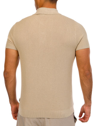 Thumbnail 3: ONIA Onia Mens Short Sleeve Knit Textured Polo Shirt 
