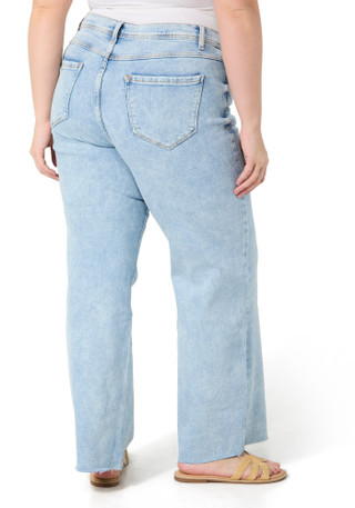 Thumbnail 2: Kensie Kensie Plus The Kaya High Rise Wide Leg Jeans 