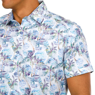 Thumbnail 2: ROBERT GRAHAM Robert Graham Mens Short Sleeve Print Button Down Shirt 