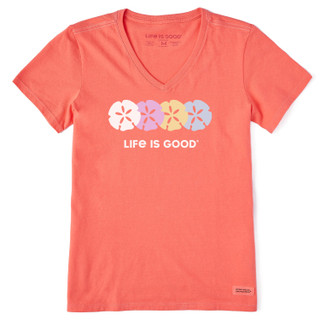 Thumbnail 1: Life is Good Life Is Good Womens Rally Sand Dollars Vee Tee 