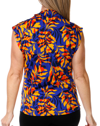 Thumbnail 3: ZAC AND RACHEL Zac and Rachel Womens Sleeveless Palm Drape Neck Top 