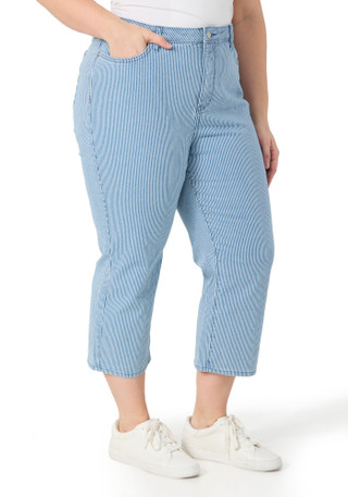 Thumbnail 3: NYDJ NYDJ Plus Striped Joni Capris 