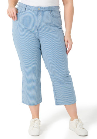 Thumbnail 1: NYDJ NYDJ Plus Striped Joni Capris 