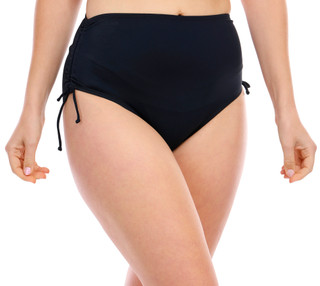 Thumbnail 1: Maxine of Hollywood Womens Solid Adjustable Side Ruched Full Swim Briefs 