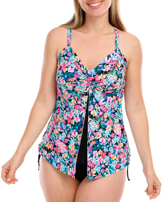 Thumbnail 6: Maxine of Hollywood Womens Solid Adjustable Side Ruched Full Swim Briefs 