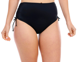 Thumbnail 4: Maxine of Hollywood Womens Solid Adjustable Side Ruched Full Swim Briefs 