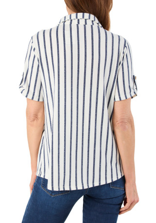 Thumbnail 2: Cure. Women's Striped Button Down Top 