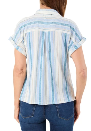 Thumbnail 2: Cure. Women's Striped Button Down Top 