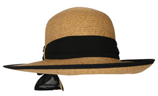 Thumbnail 1: San Diego Hat Women's Woven Sun Hat with Bow 