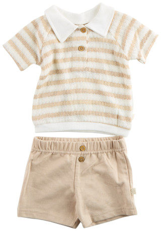Thumbnail 1: SNUG Snug Baby Boy 2 Pc Polo & Shorts Set 