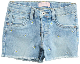 Thumbnail 1: Squeeze Squeeze Little Girls Embroidered Daisy Shorts 